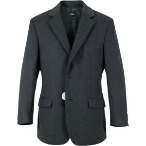 81 Parc Blazer Mens XXL Charcoal Gray Wool‎ Blend Standup Collar Blazer Jacket